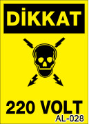 elektrik uyarı levhası AL-028