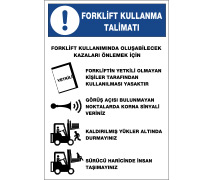 talimat uyarı levhaları